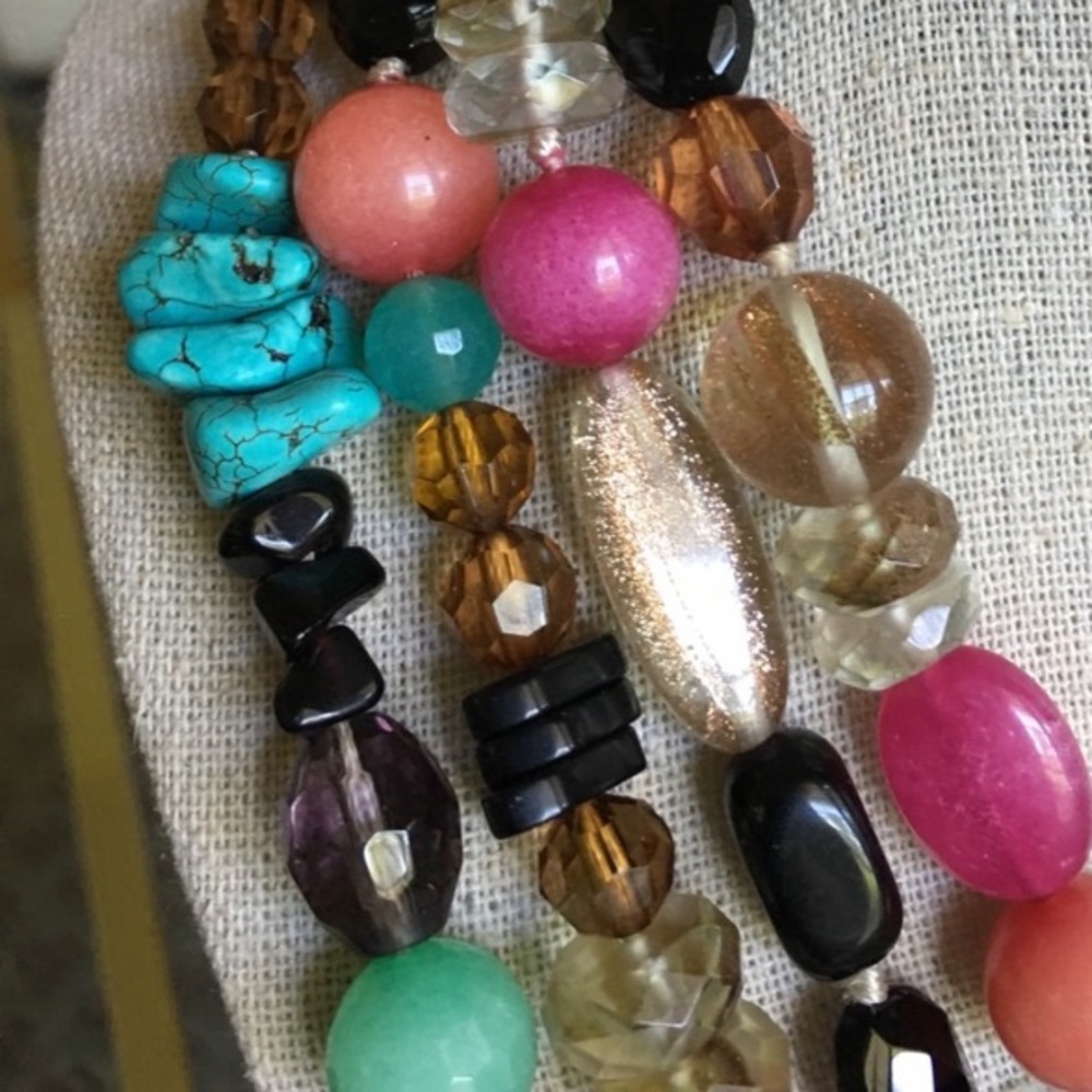 Stella & Dot | Stunning Retired Hand-beaded Versatile 'Carnival' Necklace - Picture 7 of 16